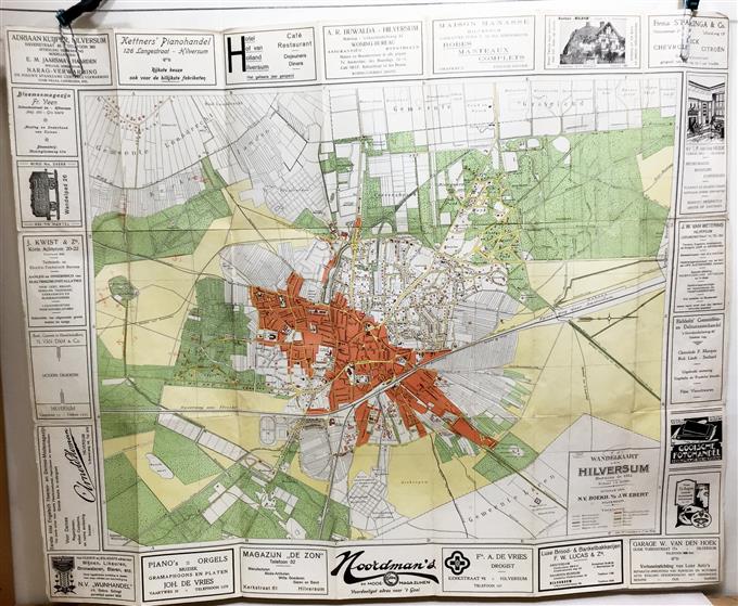 (PLATTEGROND / KAART - CITY MAP / MAP) Wandelkaart van Hilversum, herzien in 1925