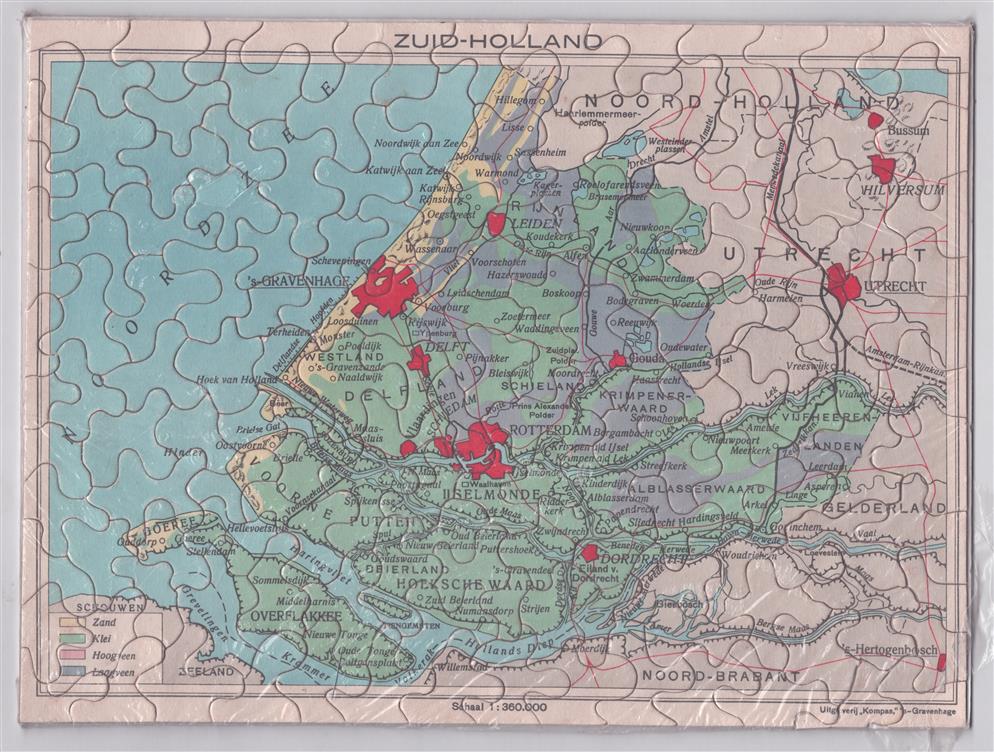 Onderwijs-legpuzzel Zuid-Holland