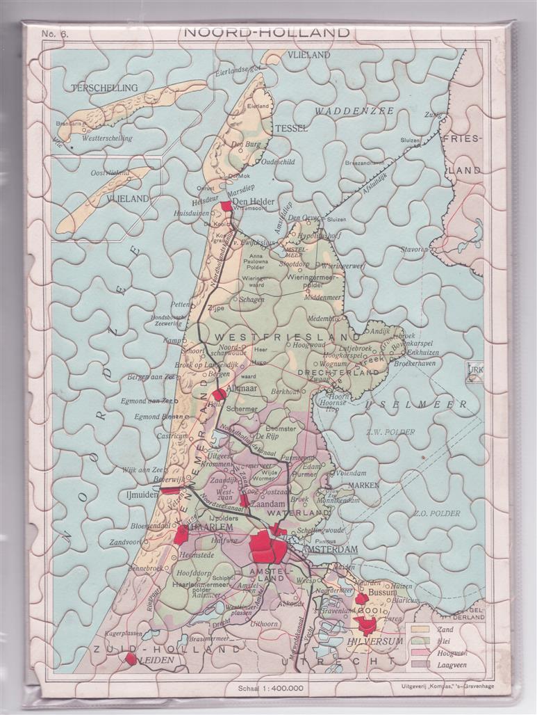 Onderwijs-legpuzzel Noord-Holland, nr. 6