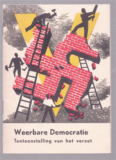 Weerbare democratie, tentoonstelling van het verzet in de Nieuwe Kerk op de Dam, Amsterdam, maart 1946